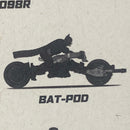 2013 Hot Wheels HW City The Dark Knight Trilogy Batman Bat-Pod negro con Figura de Batman