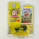 2025 Greenlight Garbage Pail Kids Duck Cal 1991 Jeep Wrangler YJ verde camuflado militar Llantas de Goma