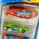 2002 Hot Wheels Sports 5 Pack Set de 5 - Blimp, Holden SS Commodore VT, Callaway C7, Dodge Caravan, Semi-Fast