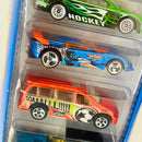 2002 Hot Wheels Sports 5 Pack Set de 5 - Blimp, Holden SS Commodore VT, Callaway C7, Dodge Caravan, Semi-Fast