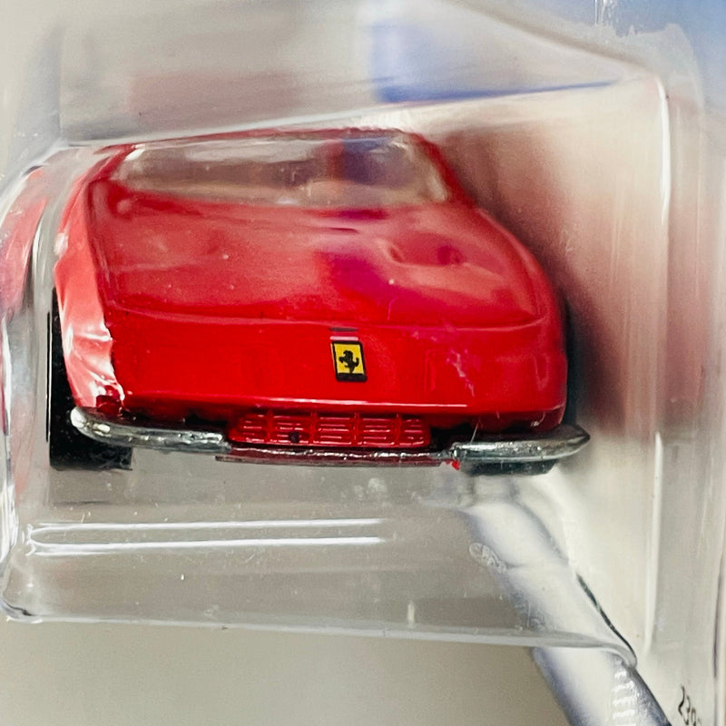 2000 Hot Wheels First Editions Ferrari 365 GTB/4 rojo 5SP base ZAMAC variante Logo Ferrari con bandera italiana