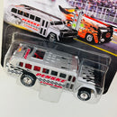 2000 Hot Wheels Special Edition Penske Auto Center Exclusive Tom Daniel S'Cool Bus plata metálico Llantas de Goma RR base ZAMAC