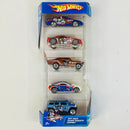 2005 Hot Wheels Robo Revenge 5 Pack Set de 5 - Saturn Ion Quad Coupe, Muscle Tone, 68 Chevrolet Nova, Ford Mustang GT Concept, Rockster