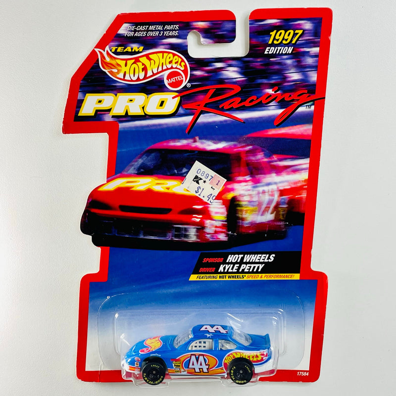 1997 Hot Wheels NASCAR Pro Racing Kyle Petty 44 Hot Wheels Petty Enterprises Pontiac Grand Prix azul Goodyear 10SP