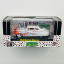 2012 M2 Machines Wild Cards Limited Edition 1949 Kustom Mercury blanco con flamas Llantas de Goma