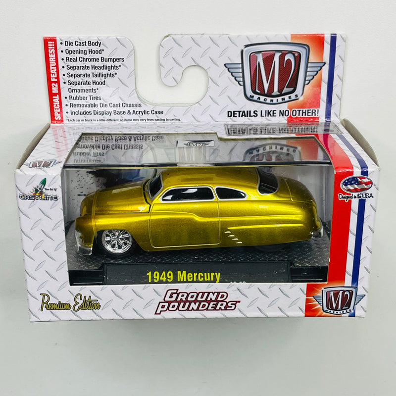 2012 M2 Machines Ground Pounders Limited Edition 1949 Mercury  dorado metálico Llantas de Goma