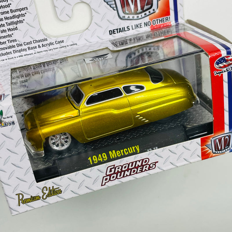2012 M2 Machines Ground Pounders Limited Edition 1949 Mercury  dorado metálico Llantas de Goma