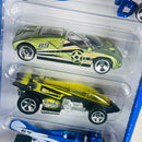 2002 Hot Wheels Air Circus 5 Pack Set de 5 - Jet Threat 3.0, Greased Lightnin, Ford GT-90, Shadow Jet, Dogfighter