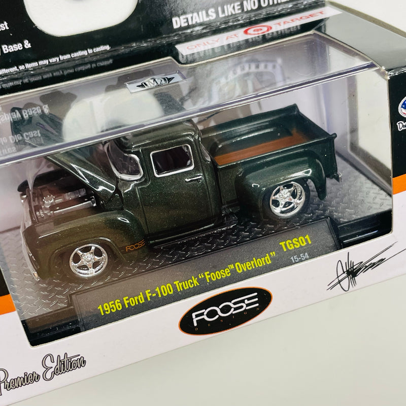 2015 M2 Machines Chip Foose Limited Edition Target Exclusive 1956 Ford F-100 Truck Foose Overlord TGS01 negro Llantas de Goma