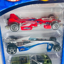 2002 Hot Wheels Air Circus 5 Pack Set de 5 - Jet Threat 3.0, Greased Lightnin, Ford GT-90, Shadow Jet, Dogfighter