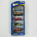 2002 Hot Wheels Octoblast 5 Pack Set de 5 - Ford GT-40, At-A-Tude, Power Pipes, 97 Corvette Chevrolet, Maelstrom