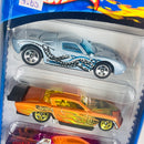 2002 Hot Wheels Octoblast 5 Pack Set de 5 - Ford GT-40, At-A-Tude, Power Pipes, 97 Corvette Chevrolet, Maelstrom