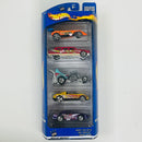 2002 Hot Wheels Happy Birthday 5 Pack Set de 5 - Shadow Mk IIa, Limozeen, Baby Boomer, MX48 Turbo, Ford Mustang Cobra
