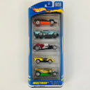 2002 Hot Wheels Insectiride 5 Pack Set de 5 - Speed Machine, At-A-Tude, Saltflat Racer, Chaparral 2, Turbo Flame
