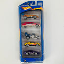 2002 Hot Wheels Happy Birthday 5 Pack Set de 5 - Shadow Mk IIa, Limozeen, Baby Boomer, MX48 Turbo, Ford Mustang Cobra