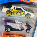 2001 Hot Wheels Spider Slam 5 Pack Set de 5 - Chevrolet Stocker, Turbo Flame, Power Pistons, Sweet 16 II, Saltflat Racer