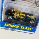 2001 Hot Wheels Spider Slam 5 Pack Set de 5 - Chevrolet Stocker, Turbo Flame, Power Pistons, Sweet 16 II, Saltflat Racer