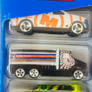 1998 Hot Wheels Rad Rigs 5 Pack Set de 5 - Ford F-150, Peterbilt Tank Truck, Oshkosh Cement Mixer, Peterbilt Dump Truck, Ford Stake Bed Truck