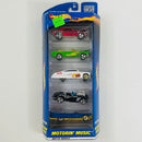 2000 Hot Wheels Motorin Music 5 Pack Set de 5 - 67 Camaro Chevrolet, 65 Mustang Convertible Ford, Purple Passion 49 Mercury, 58 Corvette Coupe, 59 Cadillac