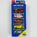 1997 Hot Wheels Fire Fighting 5 Pack Set de 5 - Flame Stopper, Ambulance, Rescue Ranger, Fire Eater, Holden Police Cruiser