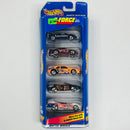 1998 Hot Wheels G-Force Stunt Riders 5 Pack Set de 5 - Ferrari F50 Spider, Porsche 930, Ford T-Bird Stocker, Chevrolet Camaro Convertible, Power Rocket