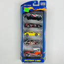 2001 Hot Wheels Victory Lane 5 Pack Set de 5 - Holden SS Commodore VT, Callaway C7, Ferrari F355 Challenge, Ford Escort Rally, Semi-Fast