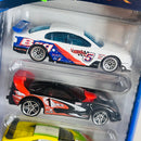 2001 Hot Wheels Victory Lane 5 Pack Set de 5 - Holden SS Commodore VT, Callaway C7, Ferrari F355 Challenge, Ford Escort Rally, Semi-Fast