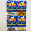 2000 Hot Wheels Snack Time Series Colección Set de 4 - Callaway C7, IROC Pontiac Firebird, Chevrolet Monte Carlo Concept Car, Dodge Sidewinder