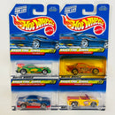 2000 Hot Wheels Snack Time Series Colección Set de 4 - Callaway C7, IROC Pontiac Firebird, Chevrolet Monte Carlo Concept Car, Dodge Sidewinder