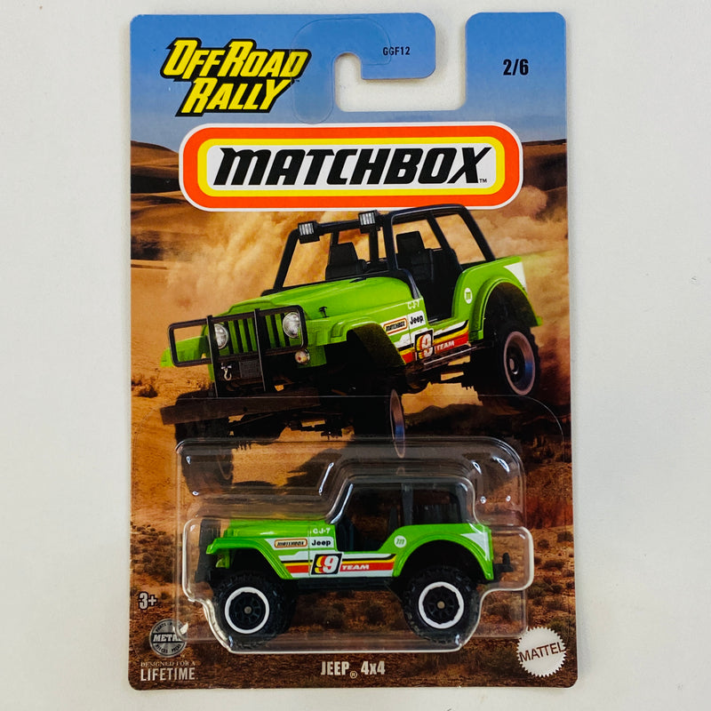 2024 Matchbox Walmart Exclusive Off Road Rally Jeep 4x4 verde