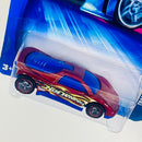 2004 Hot Wheels Track Aces Speed Blaster 203 rojo metálico con flamas CM5