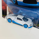 2025 Hot Wheels Premium Car Culture Hammer Drop Bugatti Veyron blanco Llantas de Goma RR