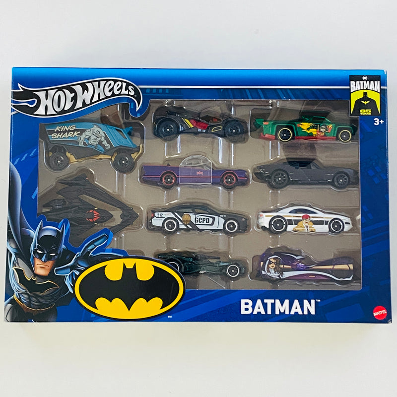 2024 Hot Wheels Multipack Exclusive Batman 10 Pack Set de 10 - Batwing, Arkham Knight Batmobile, 1966 TV Series Batmobile, 11 Dodge Charger R/T, Justice League Batmobile y más