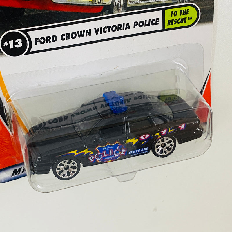 2002 Matchbox 50th Anniversary To The Rescue Ford Crown Victoria Police Car negro