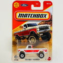 2026 Matchbox MBX Adventure 1974 Ford F-100 Ranger blanco Primerea Edición