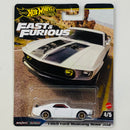 2026 Hot Wheels Premium Fast & Furious 25th Anniversary Rápidos y Furiosos 1969 Ford Mustang Boss 302 blanco Llantas de Goma RR base ZAMAC