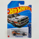 2025 Hot Wheels Treasure Hunt Wild Widebody 84 Audi Sport Quattro plata metálico AD