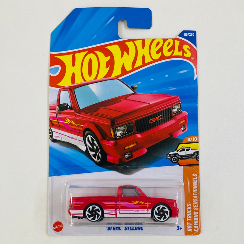 2025 Hot Wheels HW Hot Trucks 91 GMC Syclone rojo RA6