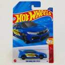 2025 Hot Wheels Then and Now 2018 Honda Civic Type R azul 5SP