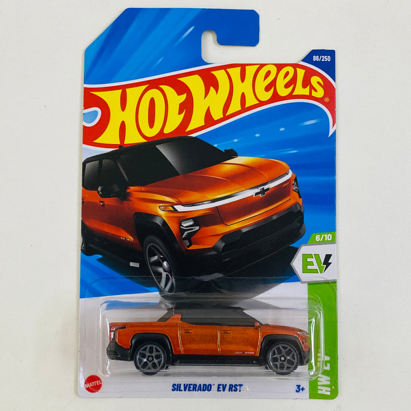 2025 Hot Wheels HW EV Chevrolet Silverado EV RST naranja metálico Y5
