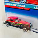 1998 Hot Wheels Tropicool Series Classic Caddy rojo 1935 Cadillac 3SP base ZAMAC