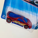 2004 Hot Wheels Track Aces Speed Blaster 203 rojo metálico con flamas CM5