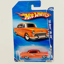 2010 Hot Wheels Hot Auction 55 Chevy Bel Air naranja 5SP