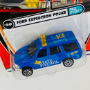 2001 Matchbox Pull Over! Ford Expedition Police azul