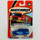 2001 Matchbox Pull Over! Ford Expedition Police azul LW