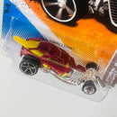 2011 Hot Wheels HW Video Game Heroes Surf Crate rojo metálico OH5 con SK5 base ZAMAC