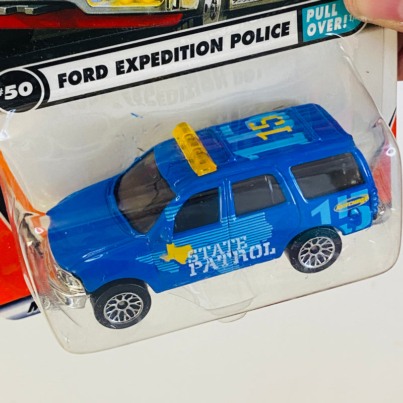 2001 Matchbox Pull Over! Ford Expedition Police azul LW