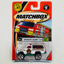 2002 Matchbox 50th Anniversary Safety Stars Chevrolet Blazer 4x4 blanco Bombero