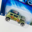 2004 Hot Wheels Tat Rods Ford Vicky 1932 119 verde 3SP base ZAMAC