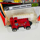2002 Matchbox CHASE de Edición Limitada 1/10,000 50th Anniversary Rescue Rookies Emergency Power Truck rojo Primera Edición con Torre Elevable - Detalle Burbuja